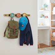 TRIPLE HOOK RACK WITH RETRO CAR PRINTS
