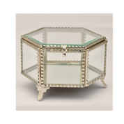 Hexagonal Glass Jewelry & Keepsake Box