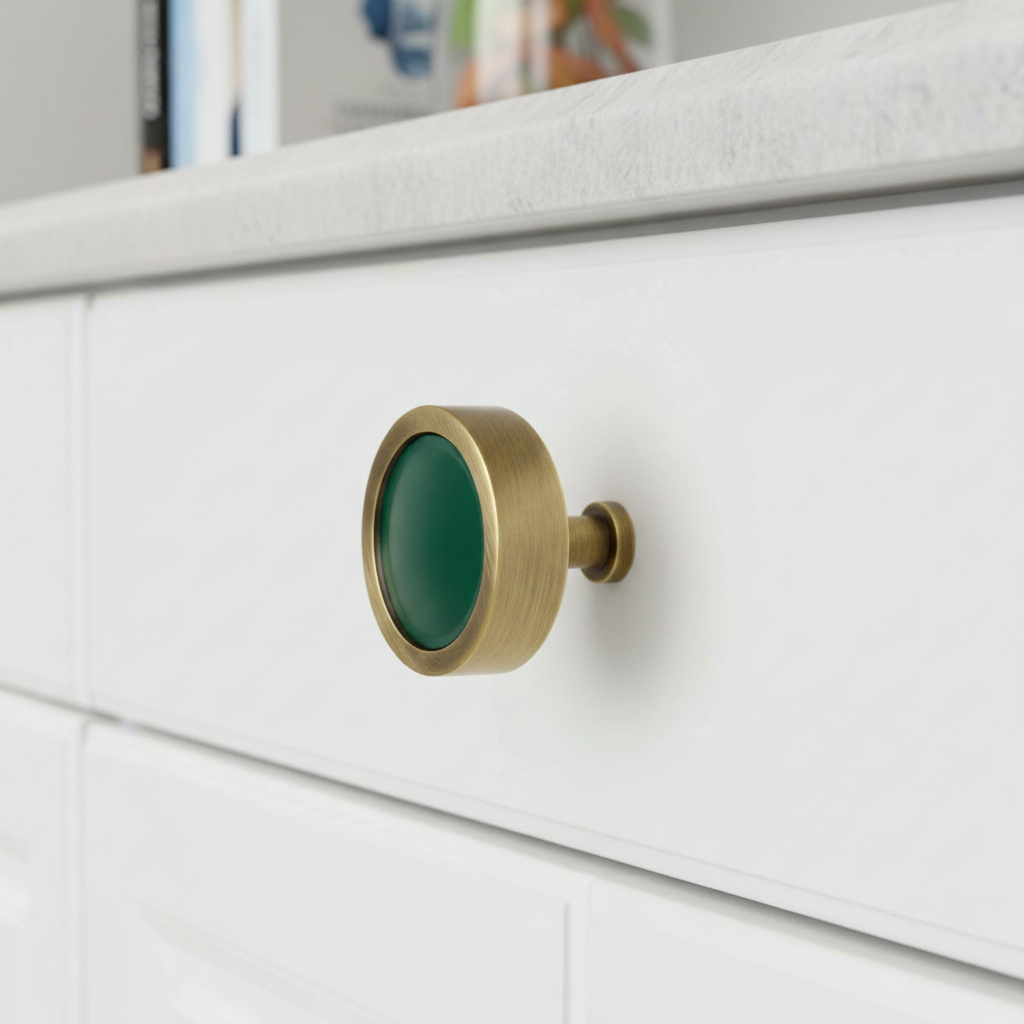 Emerald Green Laminate Cabinet Knob