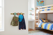 TRIPLE HOOK RACK WITH RETRO CAR PRINTS