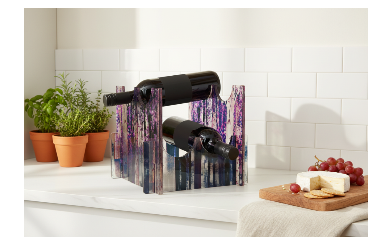 4 Bottle Acrylic Wine Rack